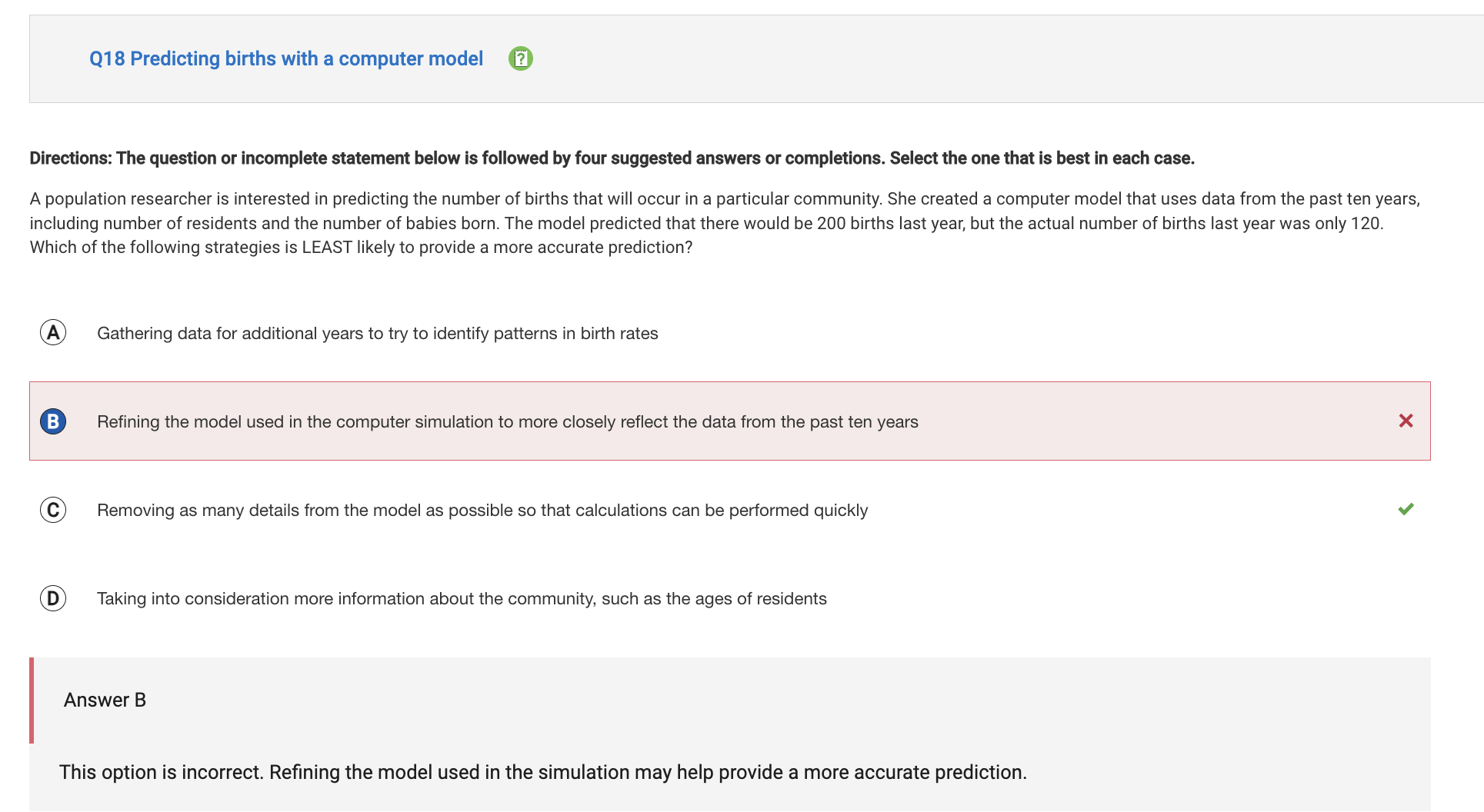 Question 18